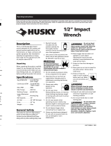 Husky 1/2” Operating Instructions Manual