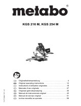 Metabo KGS 254 M El manual del propietario