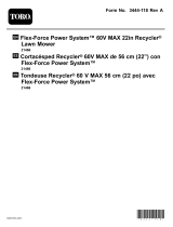 Toro Flex-Force Power System 60V MAX 22in Recycler Lawn Mower Manual de usuario