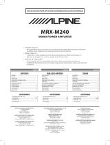 Alpine MRX-M240 El manual del propietario
