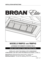 Broan RMIP33 Guía de instalación