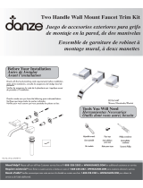 Danze Sirius Two Handle Wall Mount Lavatory Faucet Trim Kit Manual de usuario