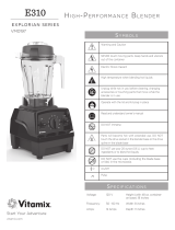 Sharper Image Vitamix® Explorian™ Series E310 Professional Blender Manual de usuario