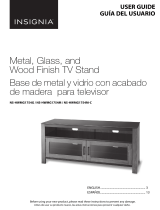 Insignia Metal, Glass, and Wood Finish TV Stand Guía del usuario