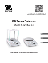 Ohaus PR124/E Guía de inicio rápido