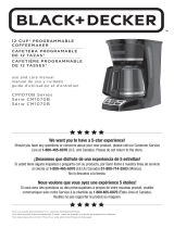 BLACK DECKER CM1070B Series 12 Cup Programmable Coffee Maker Manual de usuario