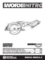 Worx WX531L.9 WORKXSAW Nitro 20V Power Share Cordless Compact  El manual del propietario