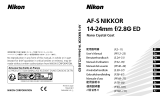 Nikon AF-S NIKKOR 14-24mm f/2.8G ED Manual de usuario