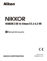 Nikon NIKKOR Z DX 16-50mm f/3.5-6.3 VR Manual de usuario