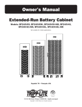 Tripp Lite Owner's Manual Extended-Run Battery Cabinet -BP240V09, BP240V09K, BP240V09-NIB, BP240V40, BP240V40-NIB, BP240V40L, BP240V40L-NIB El manual del propietario
