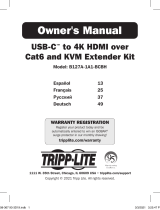 Tripp Lite Owner's Manual USB-C™ to 4K HDMI over Cat6 and KVM Extender Kit El manual del propietario