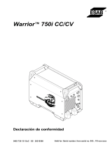 ESAB Warrior™ 750i CC/CV Declaración de conformidad