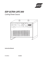 ESAB ESP ULTRA-LIFE 300 Cutting Power Source Manual de usuario