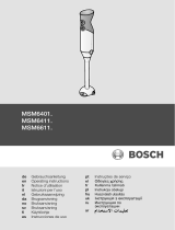 Bosch ErgoMixx MSM66110 El manual del propietario