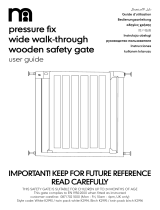 mothercare Pressure Fix Wide Walk Through Wooden Safety Gate Guía del usuario