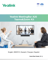 Yealink Yealink MeetingBar A20 Teams&Zoom Kit (EN,CN, DE, FR, ES) V1.1 Guía de inicio rápido