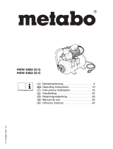 Metabo HWW 3000/20 G Manual de usuario