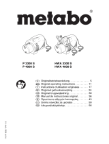 Metabo P 3300 S Instrucciones de operación