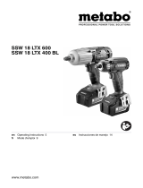 Metabo SSW 18 LTX 400 BL Instrucciones de operación