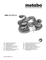 Metabo MBS 18 LTX 2.5 Instrucciones de operación