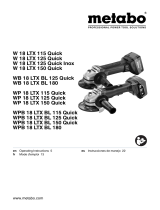 Metabo W 18 LTX 125 Inox Instrucciones de operación