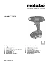 Metabo HG 18 LTX 500 Instrucciones de operación