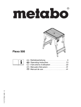 Metabo Saw table FLEXO 500 UK290/UK333 Instrucciones de operación
