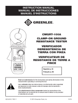 Greenlee CMGRT-100A Clamp-on Ground Resistance Tester Manual Manual de usuario