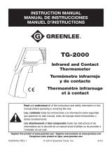 Greenlee TG-2000 Infrared and Contact Thermometer Manual Manual de usuario