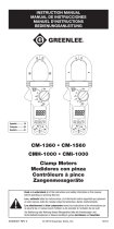 Greenlee CM-1360, CM-1560, CMH-1000 and CMI-1000 Clamp Meter Manual Manual de usuario