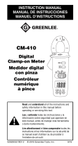Greenlee CM-410 Digital Clamp-on Meter Manual de usuario