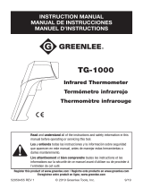 Greenlee TG-1000 Infrared Thermometer Manual Manual de usuario