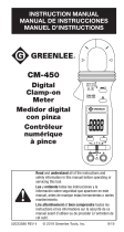 Greenlee CM-450 Digital Clamp-on Meter Manual Manual de usuario