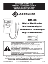Greenlee DM-25 Digital Multimeter Manual Manual de usuario