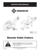 Greenlee SDG85, SDG105, SDK105, SDG45 and SDG55 Remote Cable Cutters Manual Manual de usuario