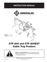 Greenlee CTF-200 & CTF200EXT Cable Tray Feeder Manual de usuario