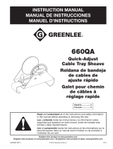 Greenlee 660QA Quick-Adjust Cable Tray Sheave Manual de usuario