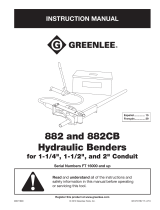 Greenlee 882 & 882CB Hydraulic Bender Manual de usuario