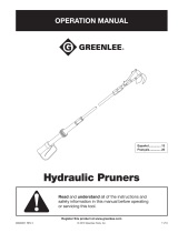 Greenlee 48520, LHFS-210003 Hydraulic Pruners Manual Manual de usuario