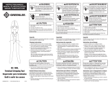 Greenlee K2-1BGL Terminal Crimping Tool Manual Manual de usuario