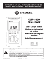 Greenlee CLM-1000, CLM-1000E Cable Length Meters Manual de usuario