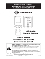 Greenlee CS-8000 Circuit Seeker Circuit Tracer Manual de usuario