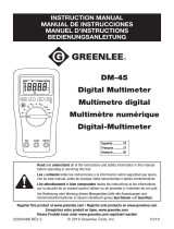 Greenlee DM-45 Digital Multimeter Manual Manual de usuario