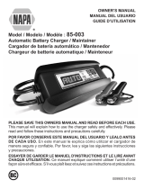 Schumacher 85-003 NAPA 6V/12V 3A Battery Charger/Maintainer El manual del propietario