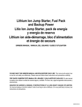 Schumacher Electric SL1316 1000 Peak Amp Lithium Ion Jump Starter/ Portable Power El manual del propietario