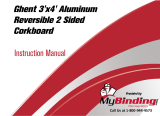MyBinding Ghent Aluminum Reversible 2 Sided Corkboard Installation Manual de usuario