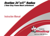 MyBinding Ovation Radius 2 Door Frame Black Letterboard Installation Manual de usuario