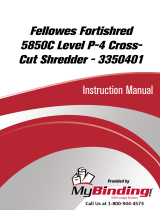 MyBinding Fellowes 3350401 Fortishred 5850C Level P 4 Cross Cut Shredder Manual de usuario