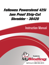 MyBinding Fellowes Powershred 425i Jam Proof Strip-Cut Shredder Manual de usuario