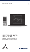 TC Electronic BRICKWALL HD NATIVE / BRICKWALL HD-DT Guía de inicio rápido